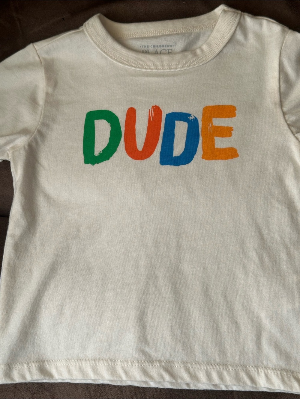 The Children's Place White "Dude" Graphic Tee